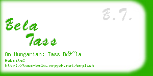 bela tass business card